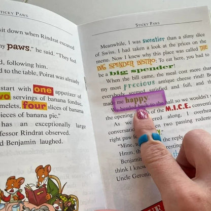 Reading Finger Guide Bar and Reader Rings FingerFocus Highlighter