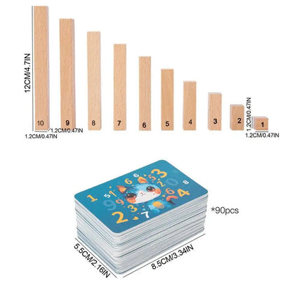 Montessori Wooden Math Sticks – Cognitive Addition & Subtraction Learning Toy