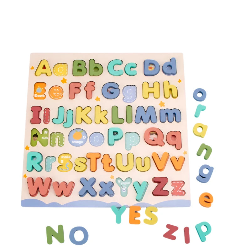 Wooden ABC Letter Puzzle Set