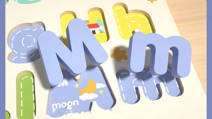 Wooden ABC Letter Puzzle Set