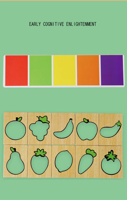 Montessori Fruit & Veggie Color Matching Game