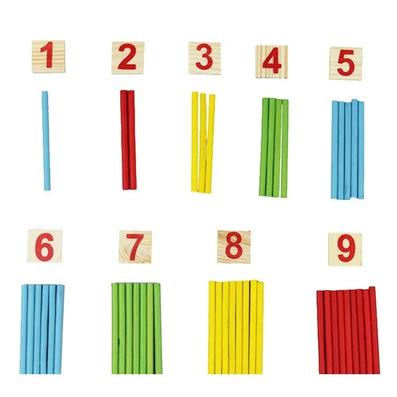 Wooden Counting Sticks Learning Set