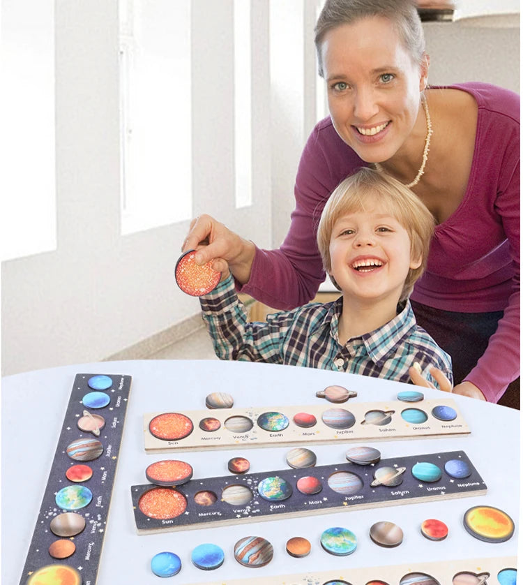 New Montessori Solar System Puzzle and Learning Set