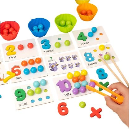 Montessori Number Cognitive Operation Bead Matching Game