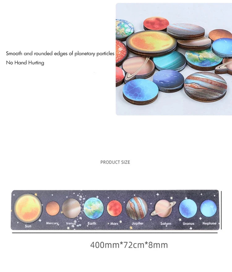 New Montessori Solar System Puzzle and Learning Set