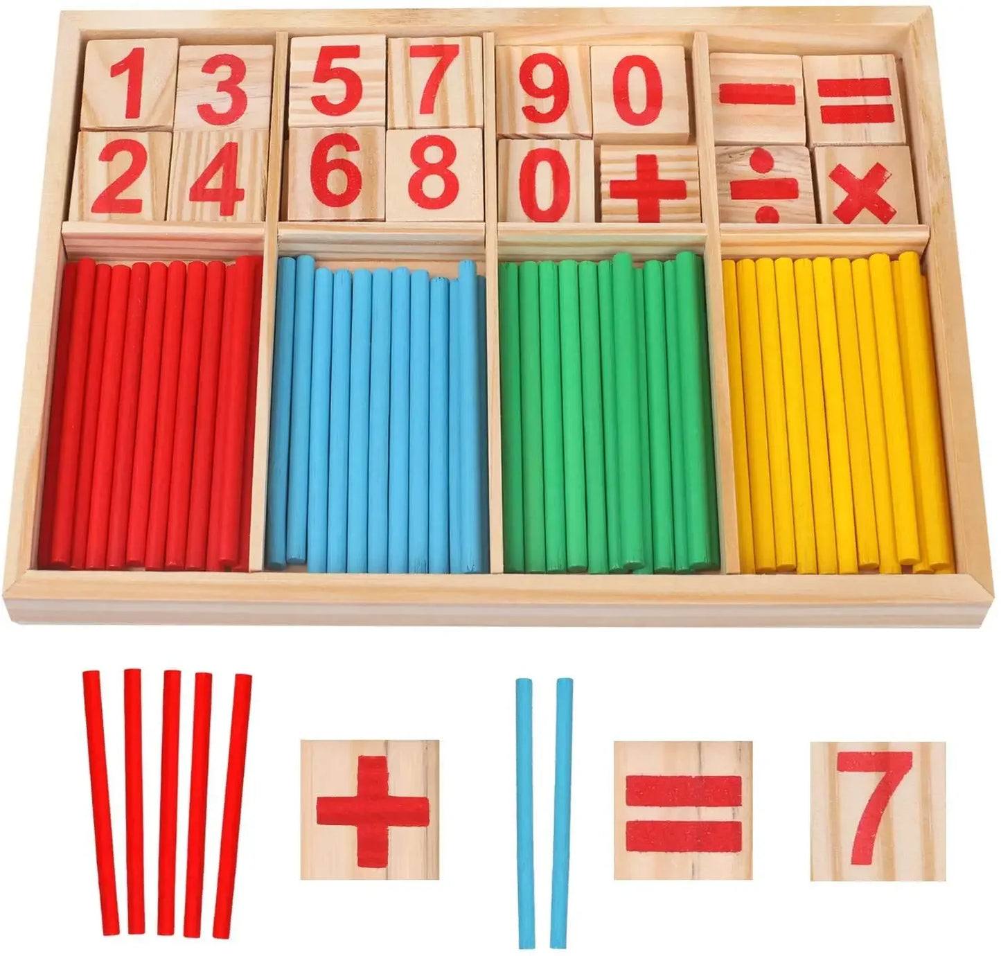 Wooden Counting Sticks Learning Set