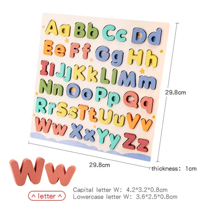 Wooden ABC Letter Puzzle Set