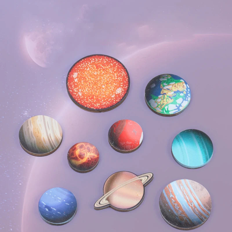 New Montessori Solar System Puzzle and Learning Set