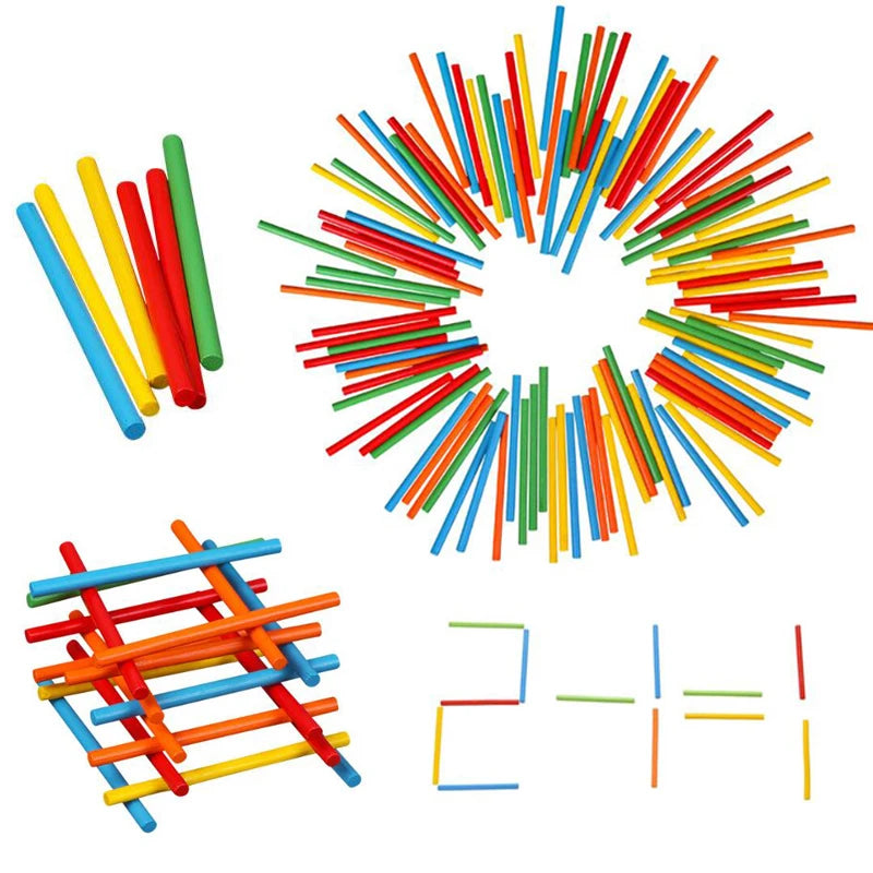 Wooden Counting Sticks Learning Set