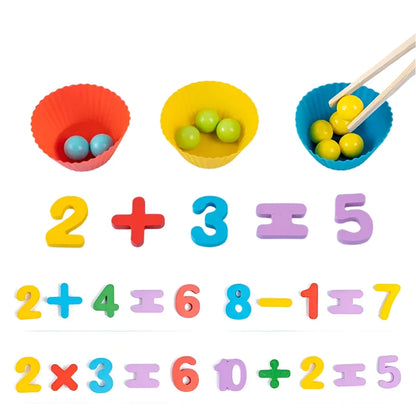 Montessori Number Cognitive Operation Bead Matching Game