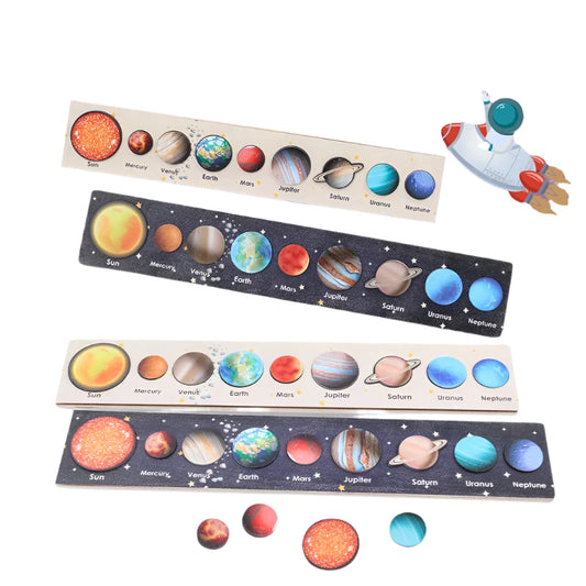 New Montessori Solar System Puzzle and Learning Set