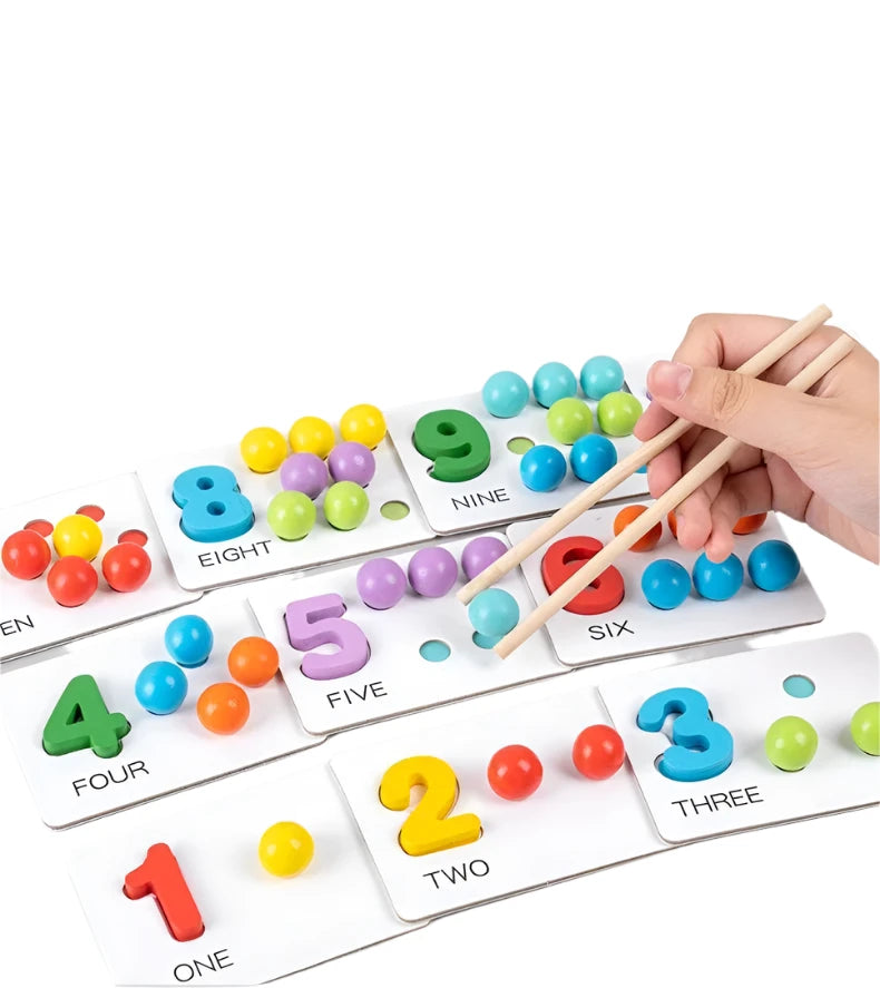 Montessori Number Cognitive Operation Bead Matching Game